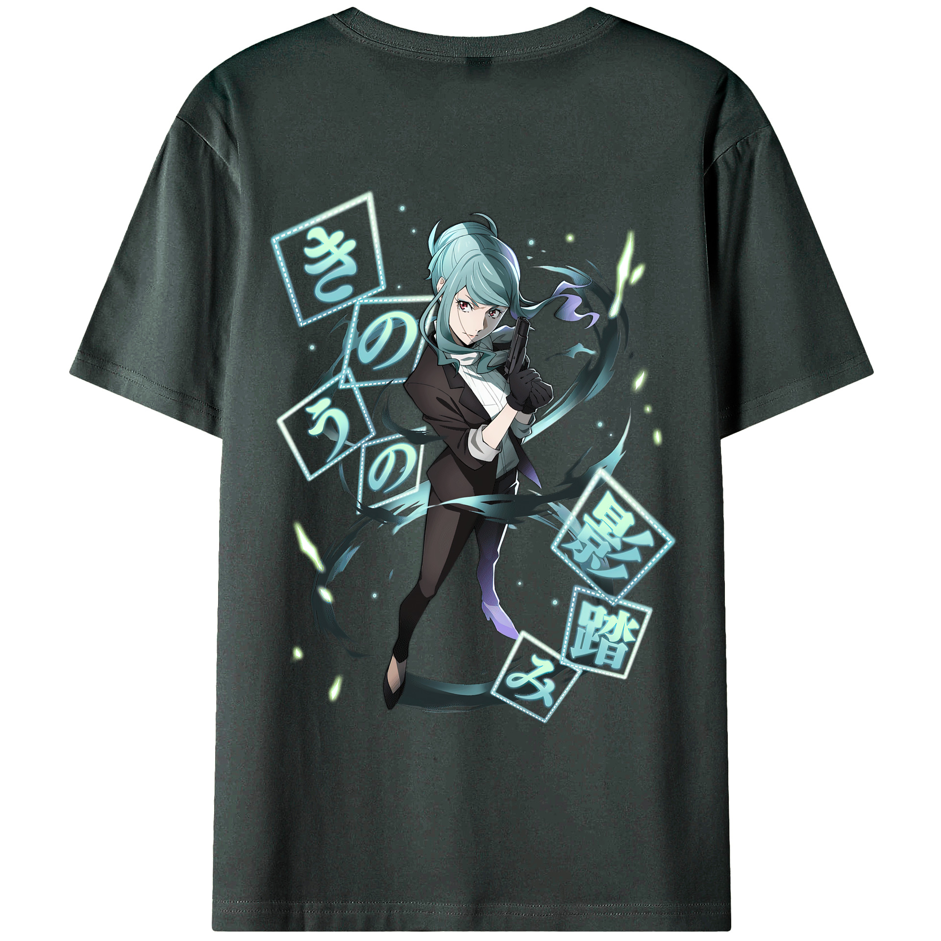 （画像用） 文豪ストレイドッグス Bungo Stray Dogs 綿100％ メンズ半袖Tシャツ（バックプリント） 通気性